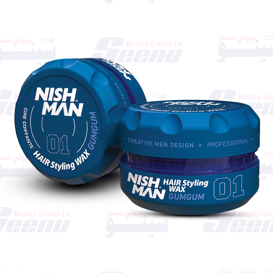 NishMan Aqua Hair Wax 01 GumGum 150ml Blue nishman-aqua-hair-styling-wax-no-01-gumgum-150ml