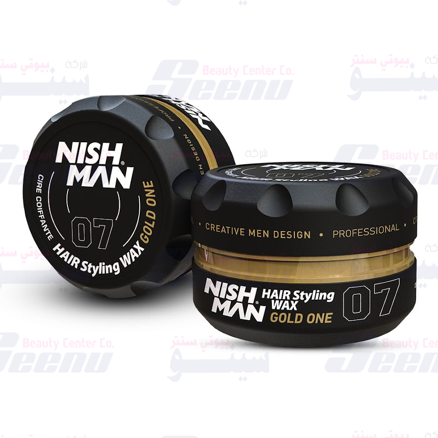 NishMan Aqua Hair Wax 07 Gold One 150ml Black nishman-aqua-hair-styling-wax-no-07-gold-one-150ml