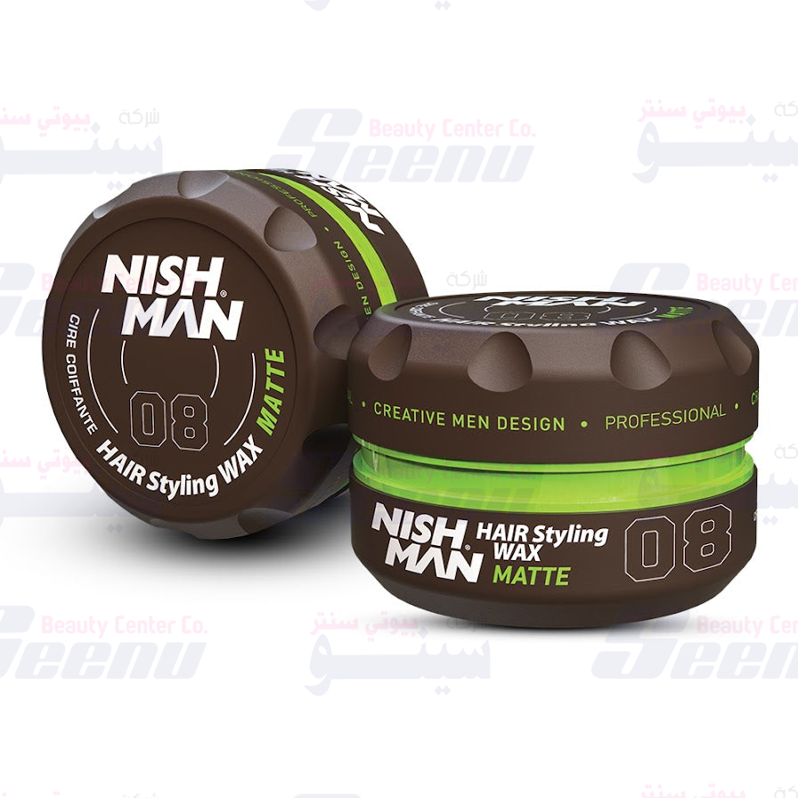 NishMan Aqua Hair Wax 08 Matte 150ml Brown nishman-aqua-hair-styling-wax-no-08-matte-150ml