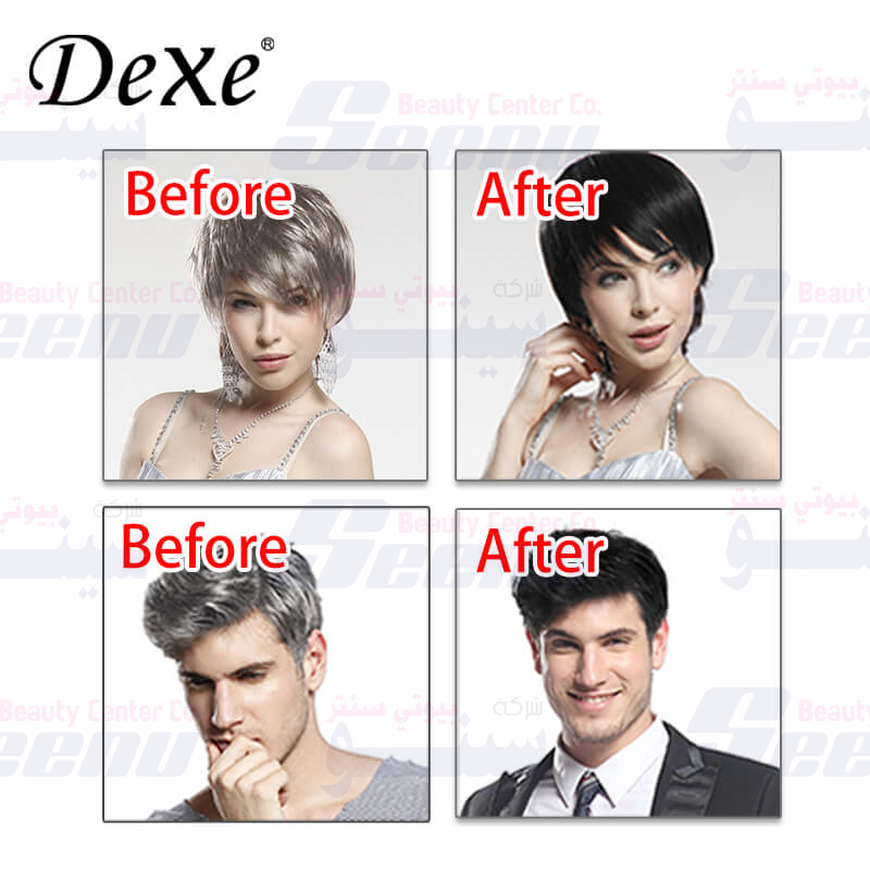 Dexe Black Hair Shampoo 25mlx10pcs Before after dexe-black-hair-shampoo-25ml-x-10pcs-2