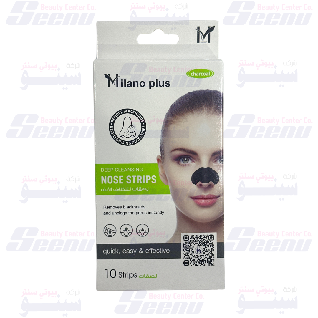 Milano Plus Nose Strips 10pcs Pack Black milano-plus-deep-cleansing-charcoal-nose-strips-10-pieces