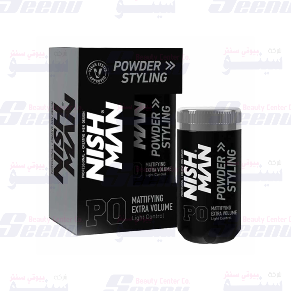 NishMan Hair Powder Wax P0 20g 2 nishman-powder-styling-p0-mattifying-extra-volume-powder-wax-20g-2
