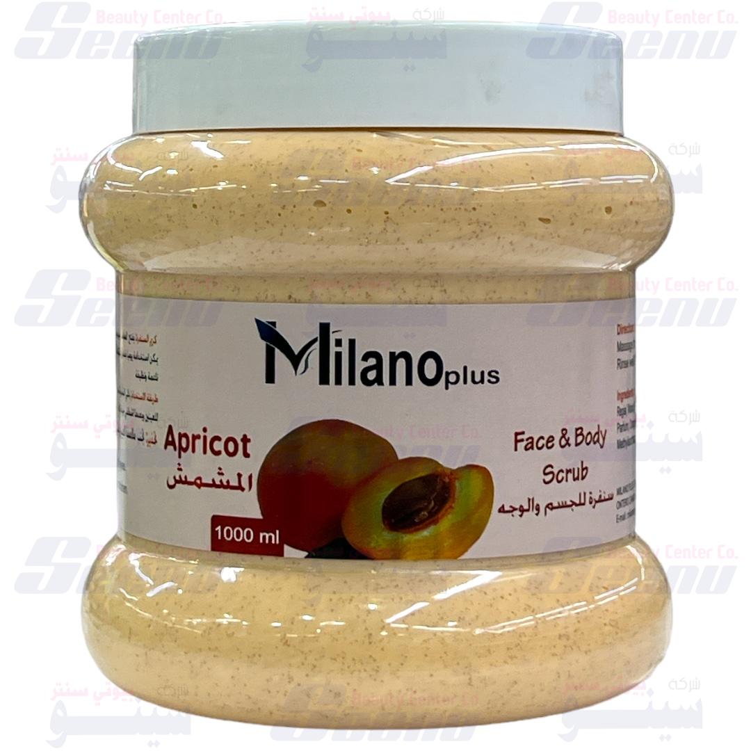 Milano Plus Face and Body Cream Scrub Apricot 1000ml milano-plus-exfoliating-cream-scrub-apricot-1000ml