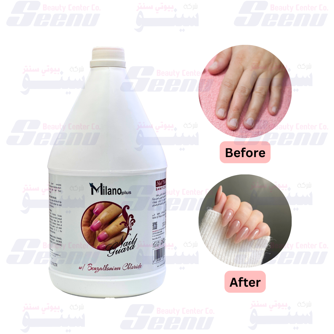 Milano Plus Benzal Chloride Nail Guard 3.78ltr 2 milano-plus-nail-cuticle-tint-nail-guard-3.78ltr-before-after